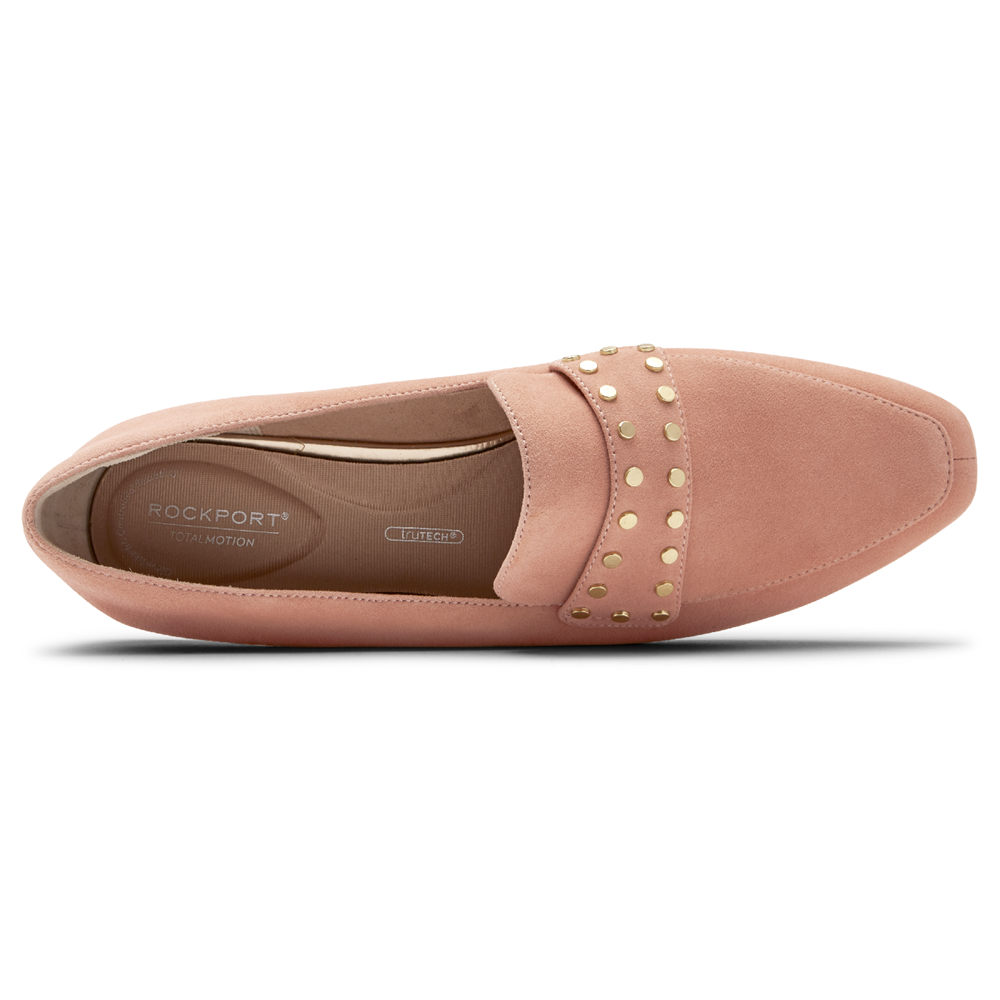 Rockport Singapore Womens Loafers - Total Motion Laylani Studded Pink - BT6813270